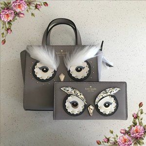 Kate Spade Owl Mini Hadlee + Stacy Wallet